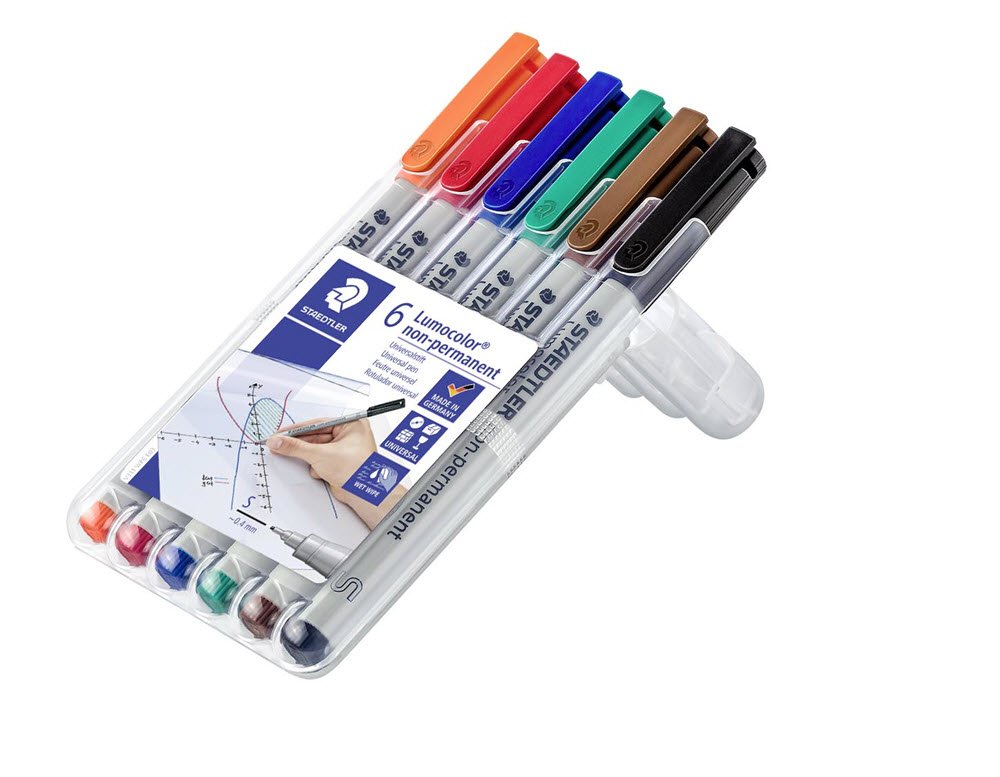 Lumocolor&reg; non-permanent pen 311 WP6, 6 farver